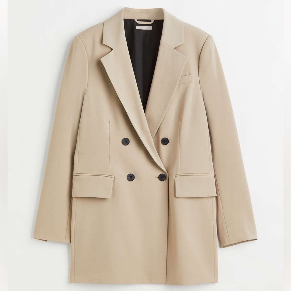 H&M Beige double breasted jacket